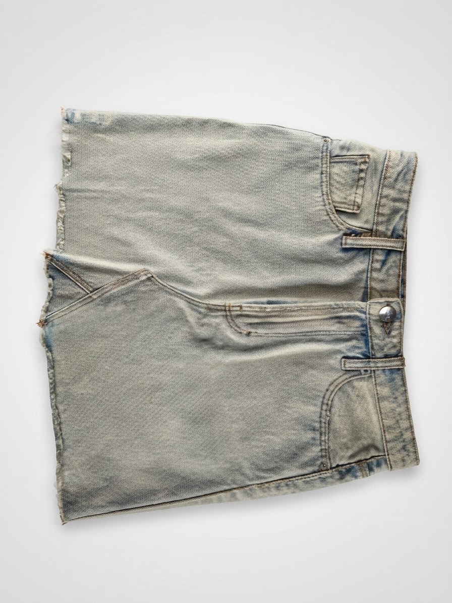 Jupe courte droite en jean