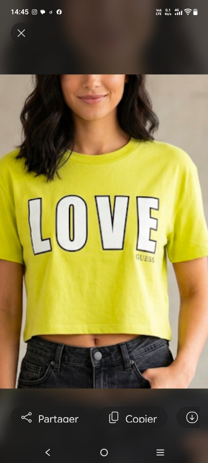 Teeshirt Guess taille s oversize 