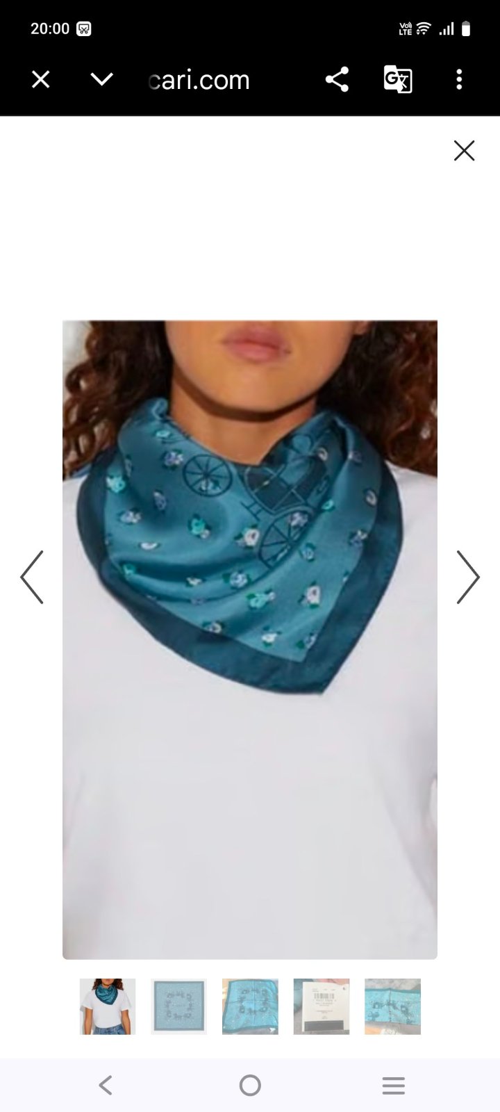 Foulard coach soie 