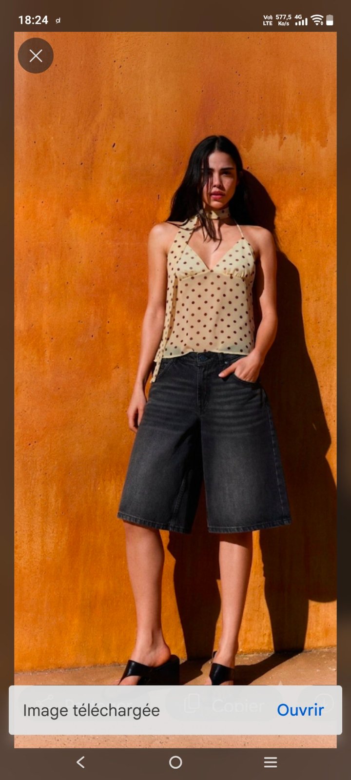 Bermuda jeans baggy oversize 