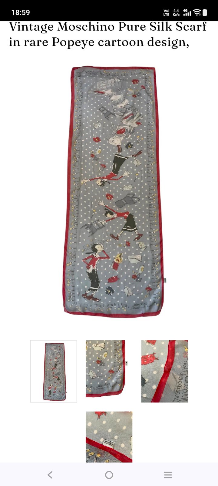 Foulard en soie moschino 