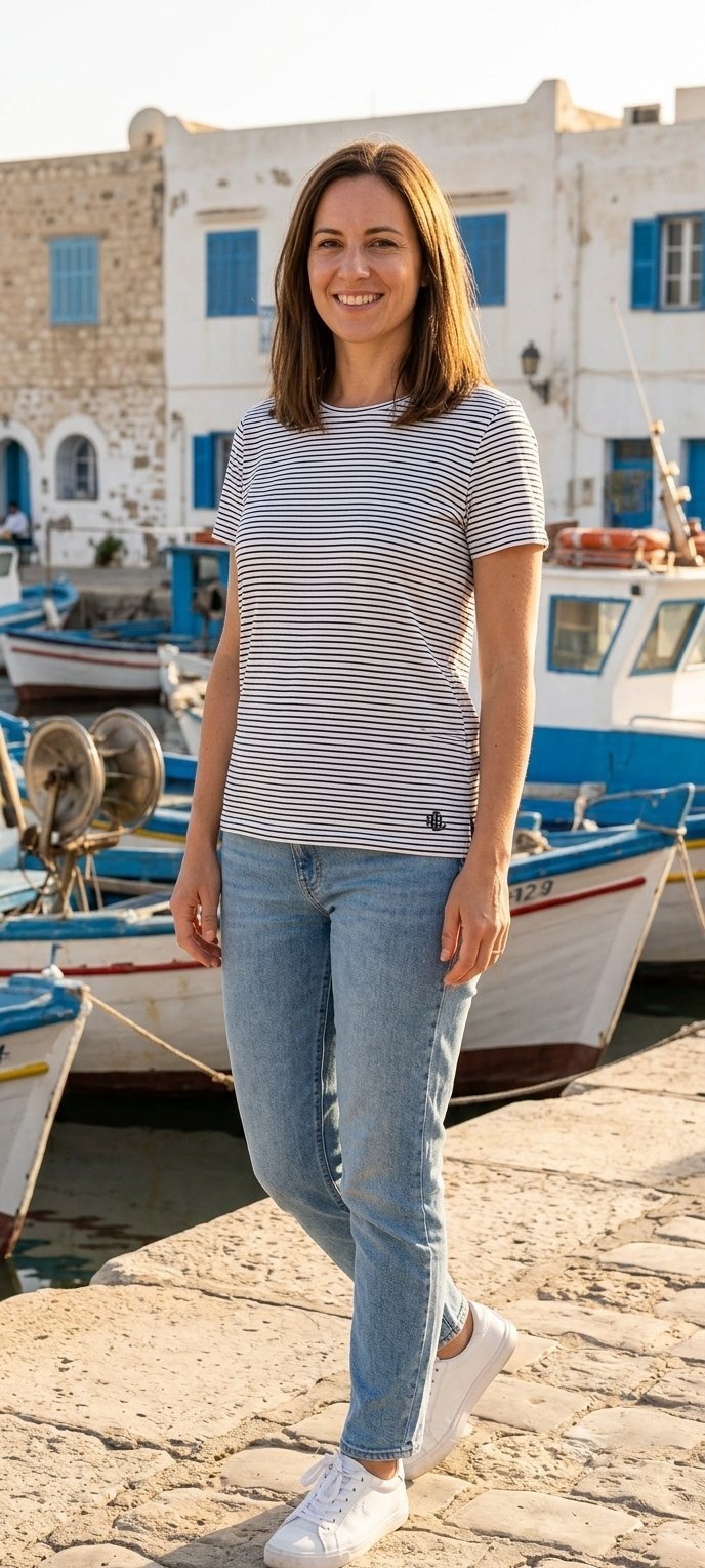 Teeshirt a marinière Ralph Lauren taille L