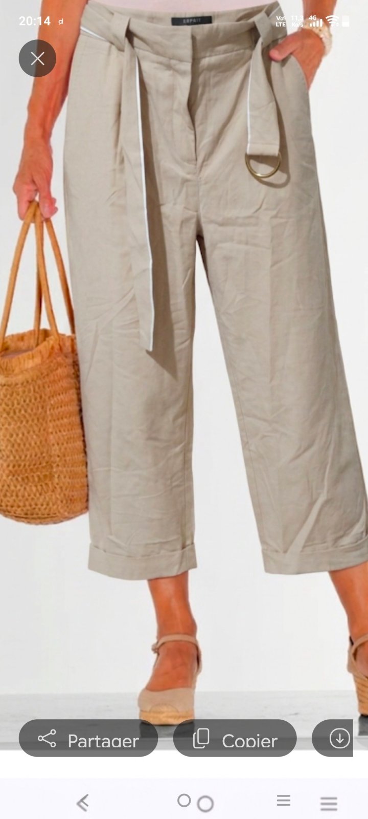 Pantacourt esprit taille 38