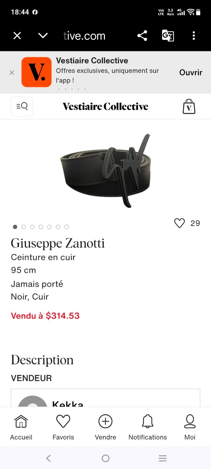 Ceinture à boucle logo Giuseppe Zanotti