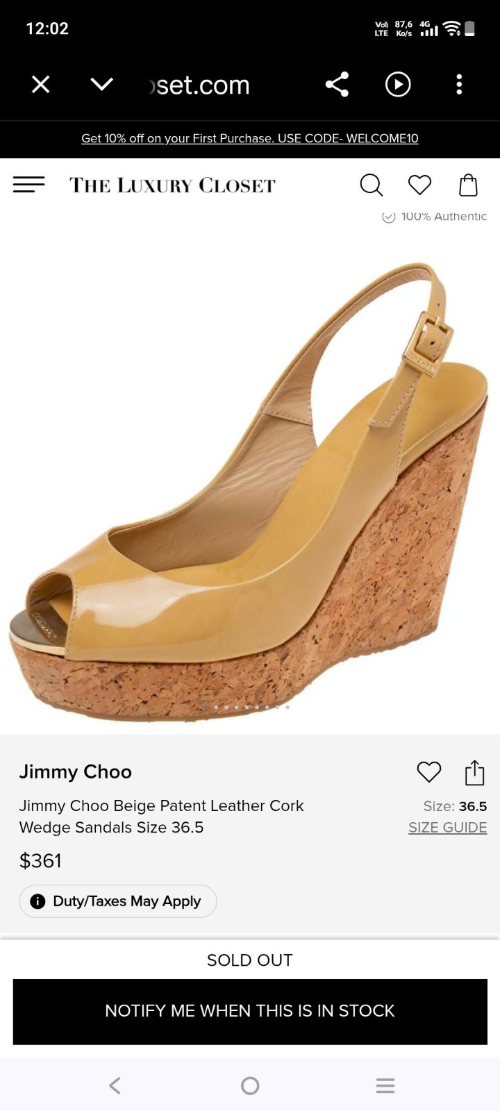 Compensées jimmy choo 