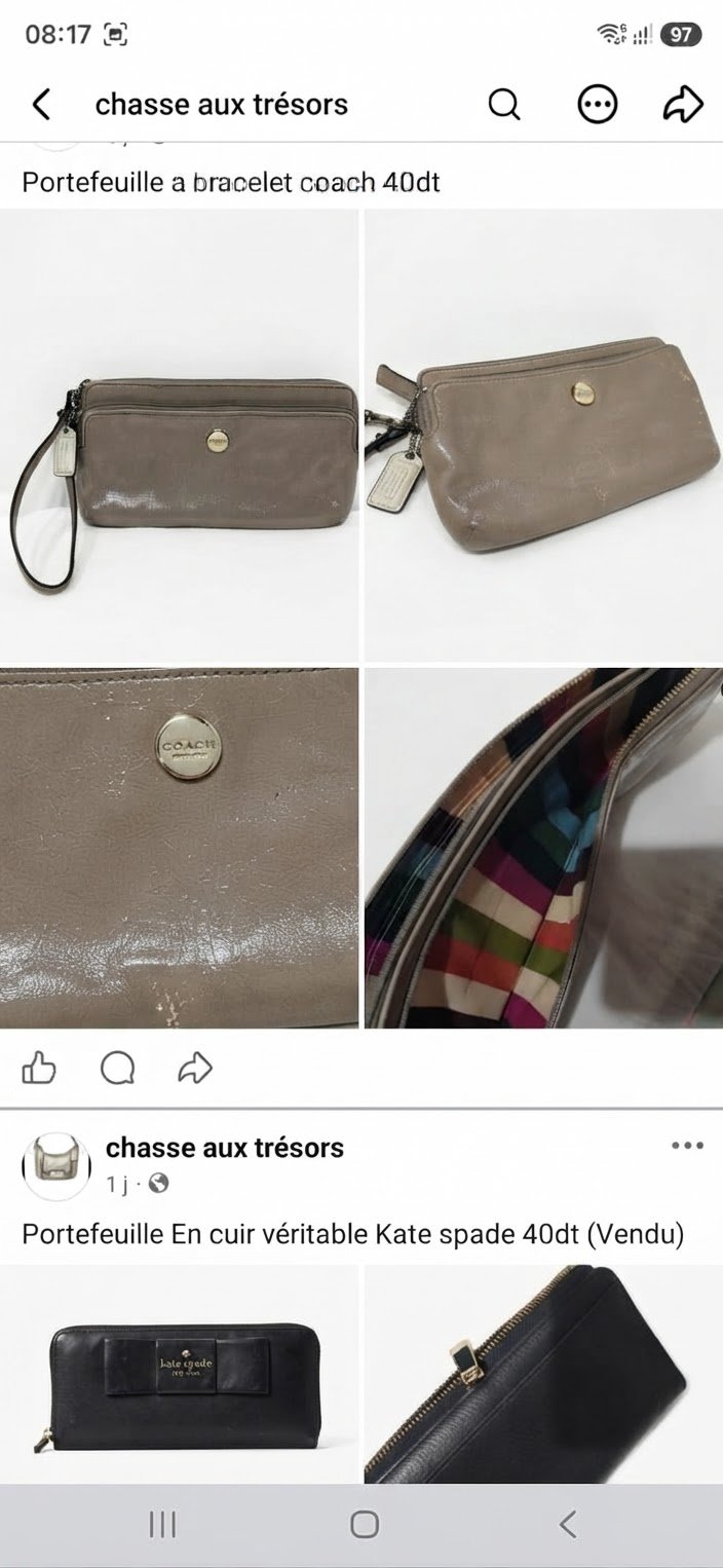 Portefeuille à poignet coach 