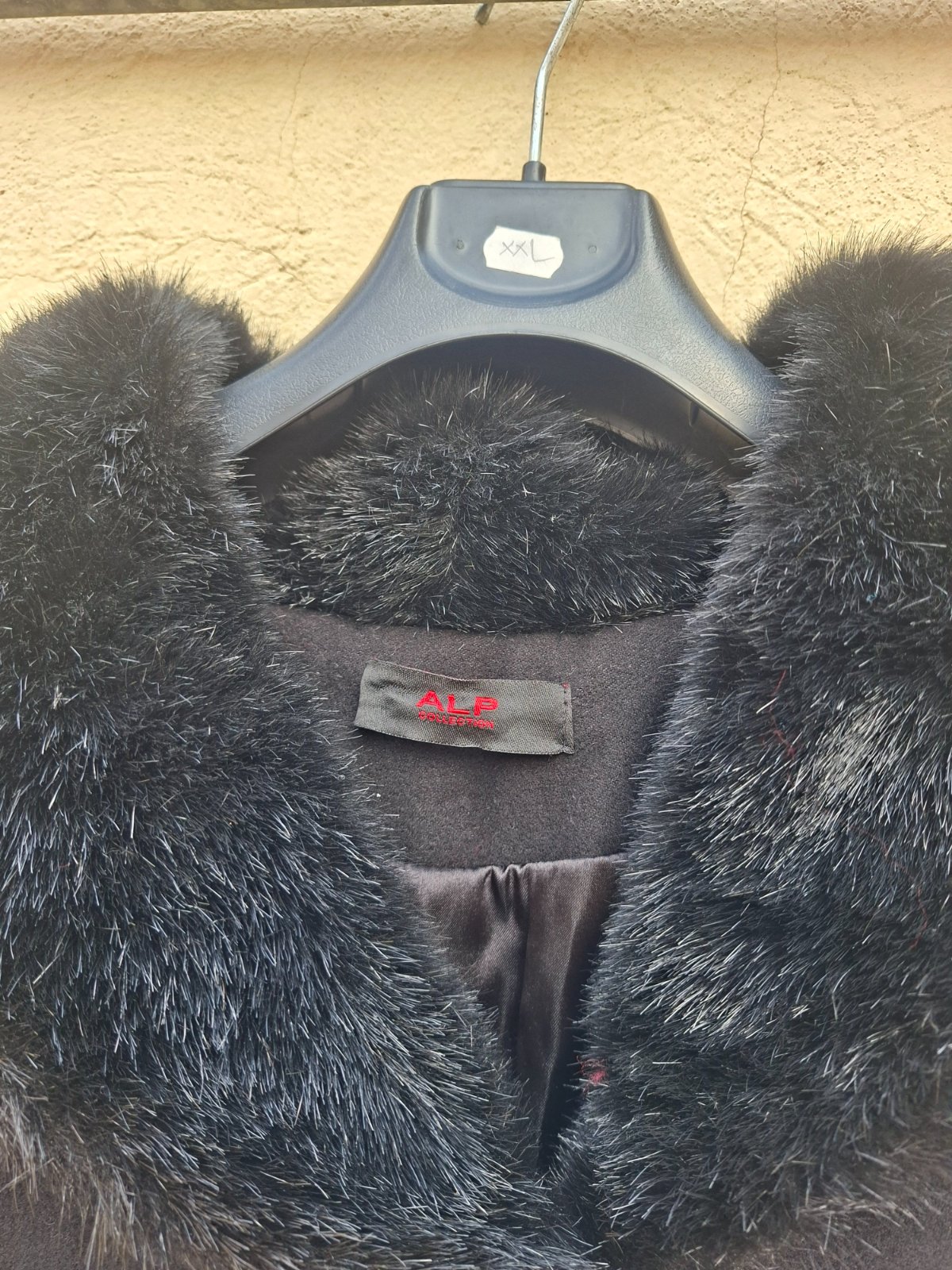 Manteau noir cachemir long