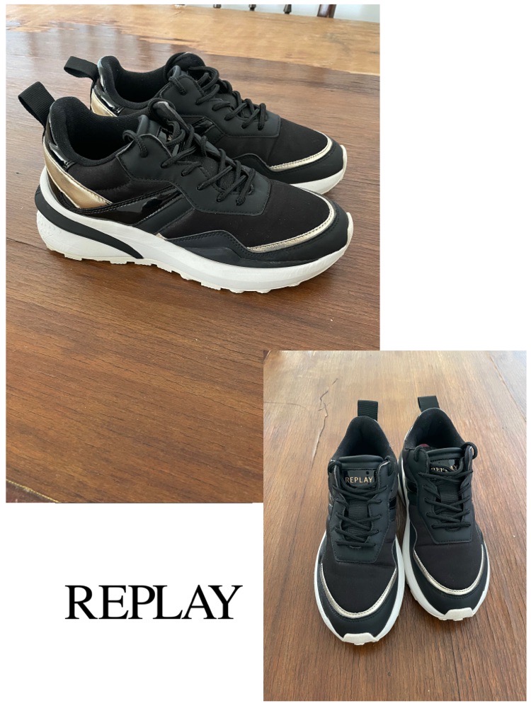 Replay Femme Satin Athena Basket Authentique 