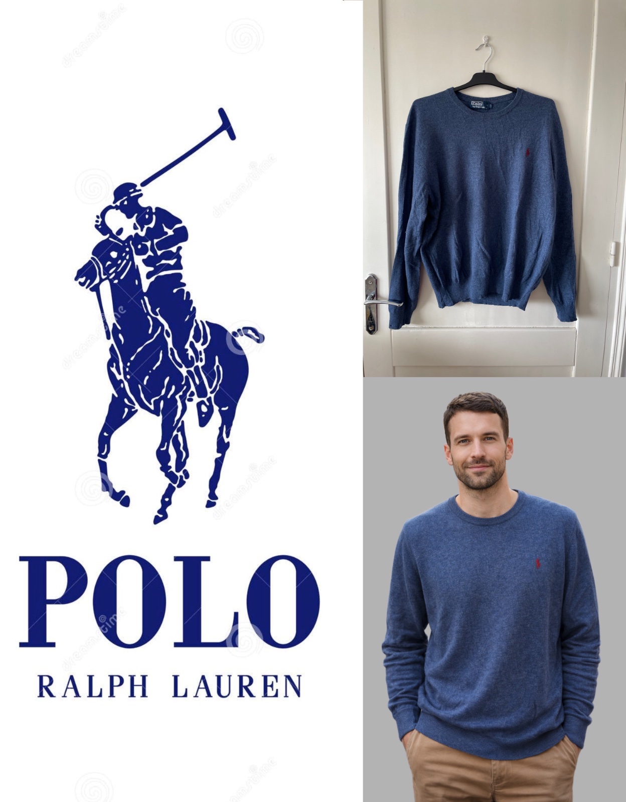 Edition switzerland Pull Polo Ralph Lauren Taille L/XL Col rond 100% laine