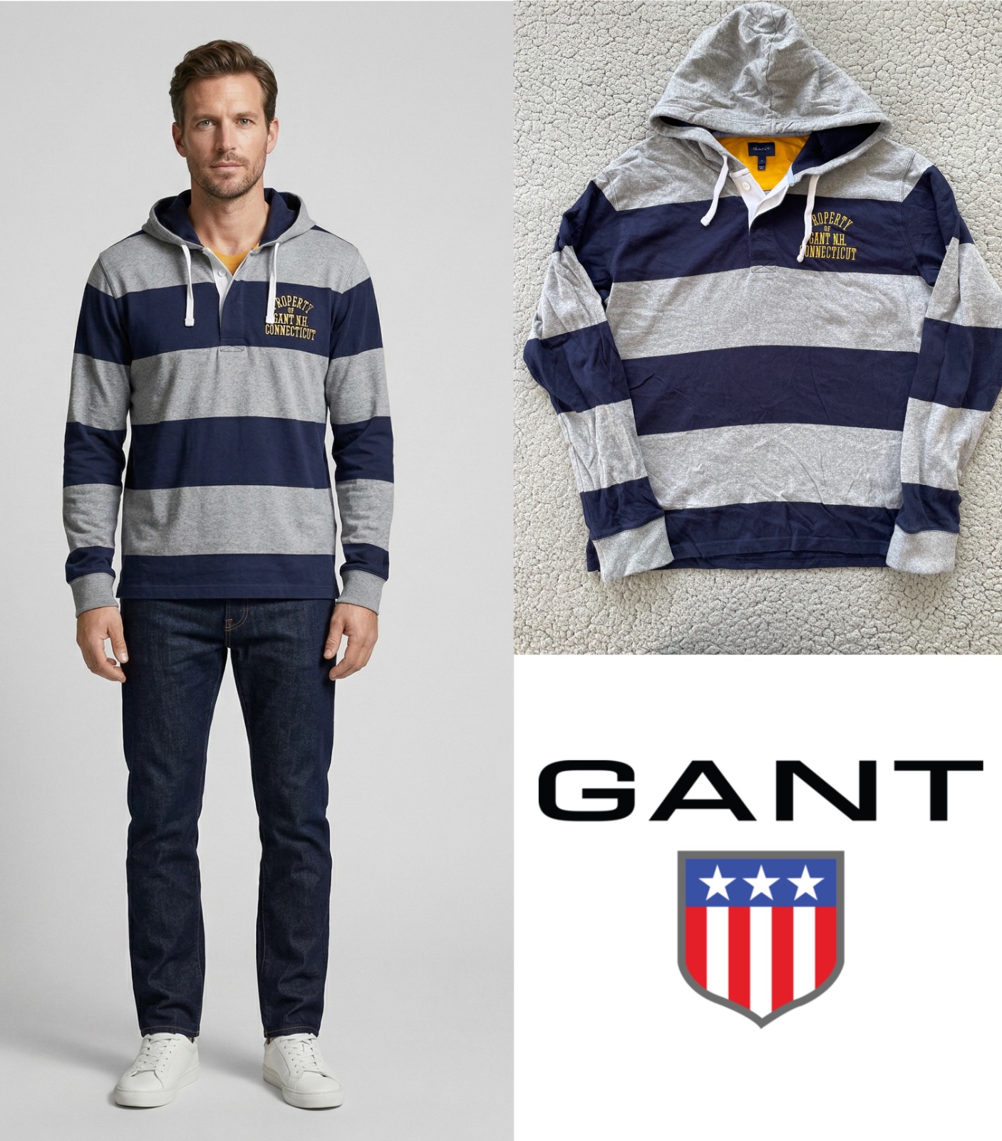 Pull a capuche Gant taille M ´L/M