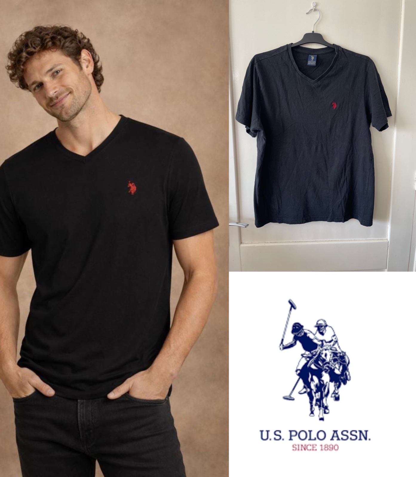 T-shit homme US Polo Taille L 100% coton 