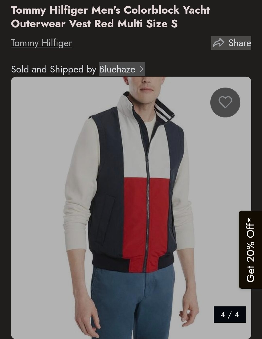 Jacket sans manche tommy hilfiger 