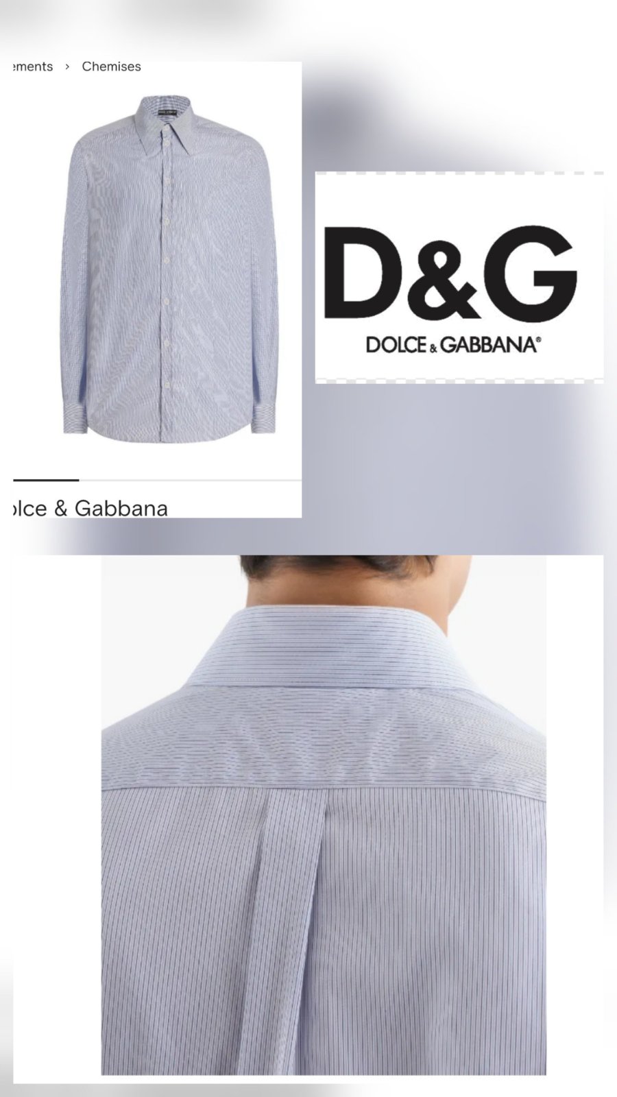 Chemise dolce gabbana 