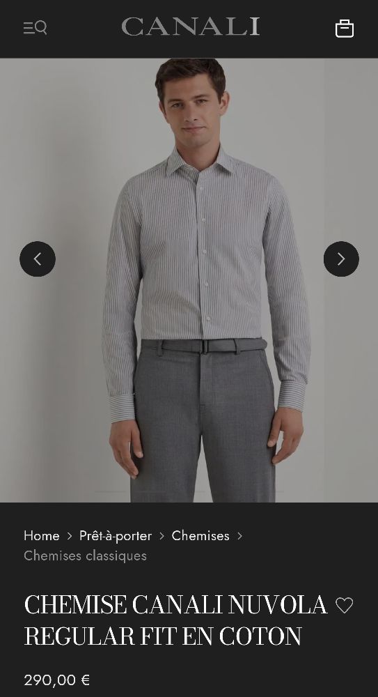 Chemise canali 