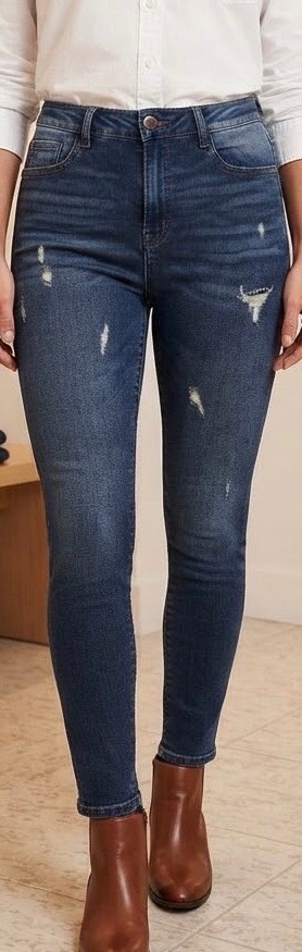 Jean skinny femme delave