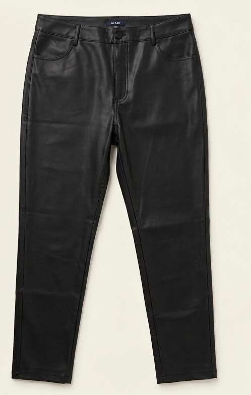 Pantalon en similicuir noir Kiabi