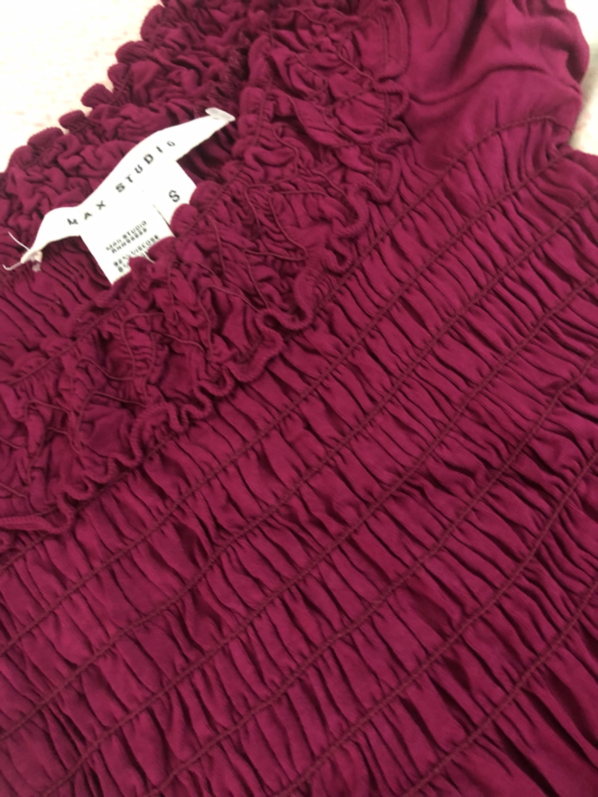 Robe courte framboise / bordeaux - Max Studio (Taille S)