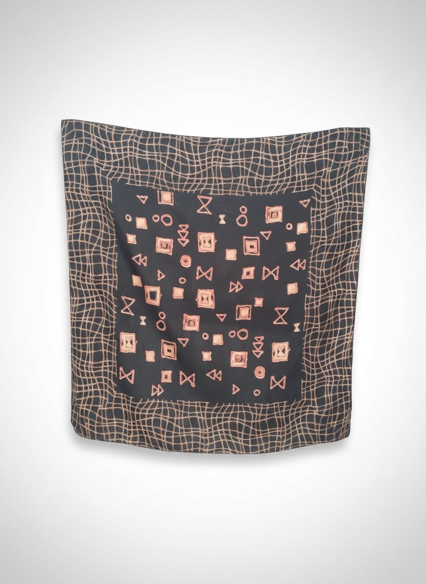 Foulard multicolore en soie 