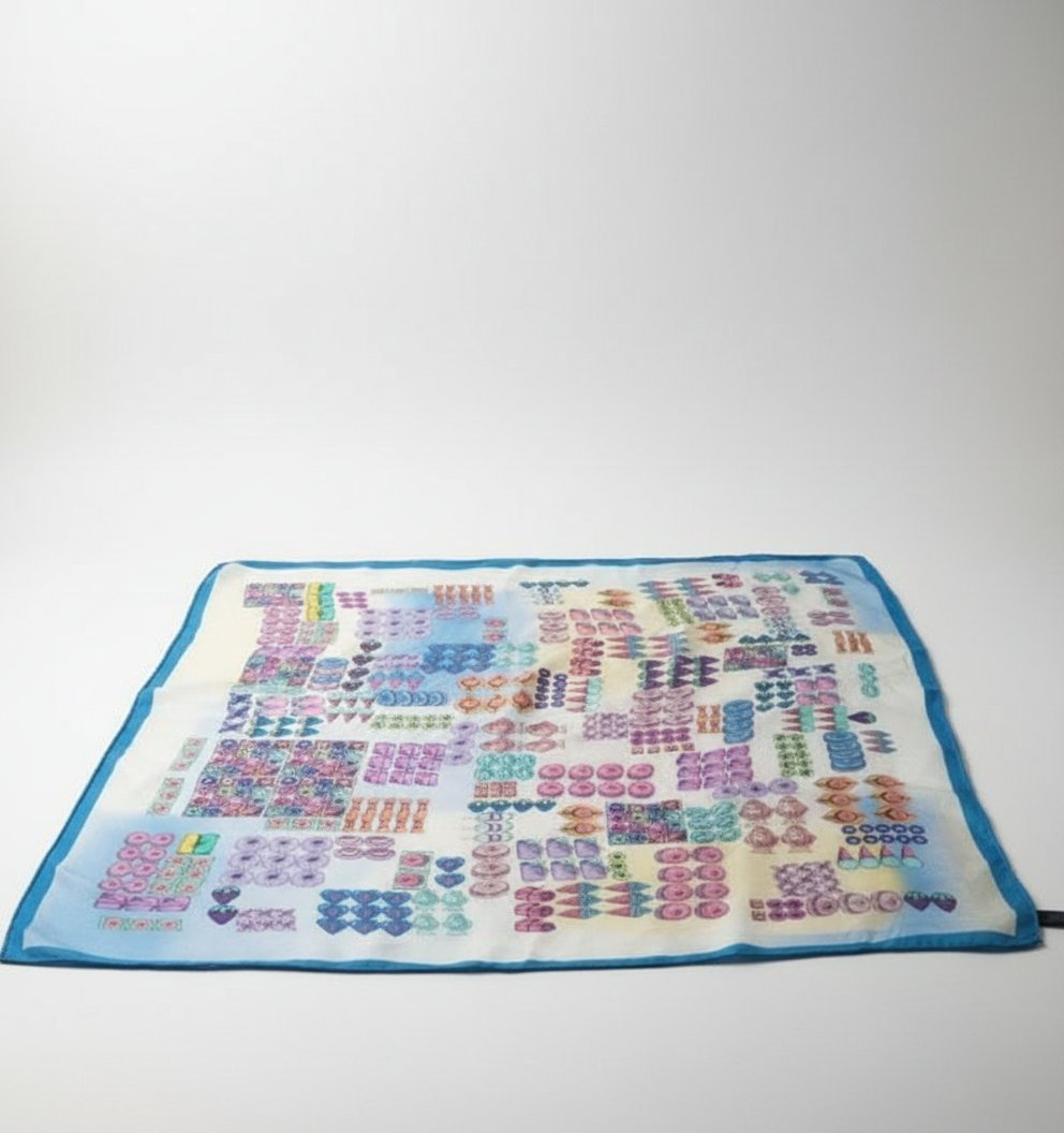 Foulard multicolore 90/90cm