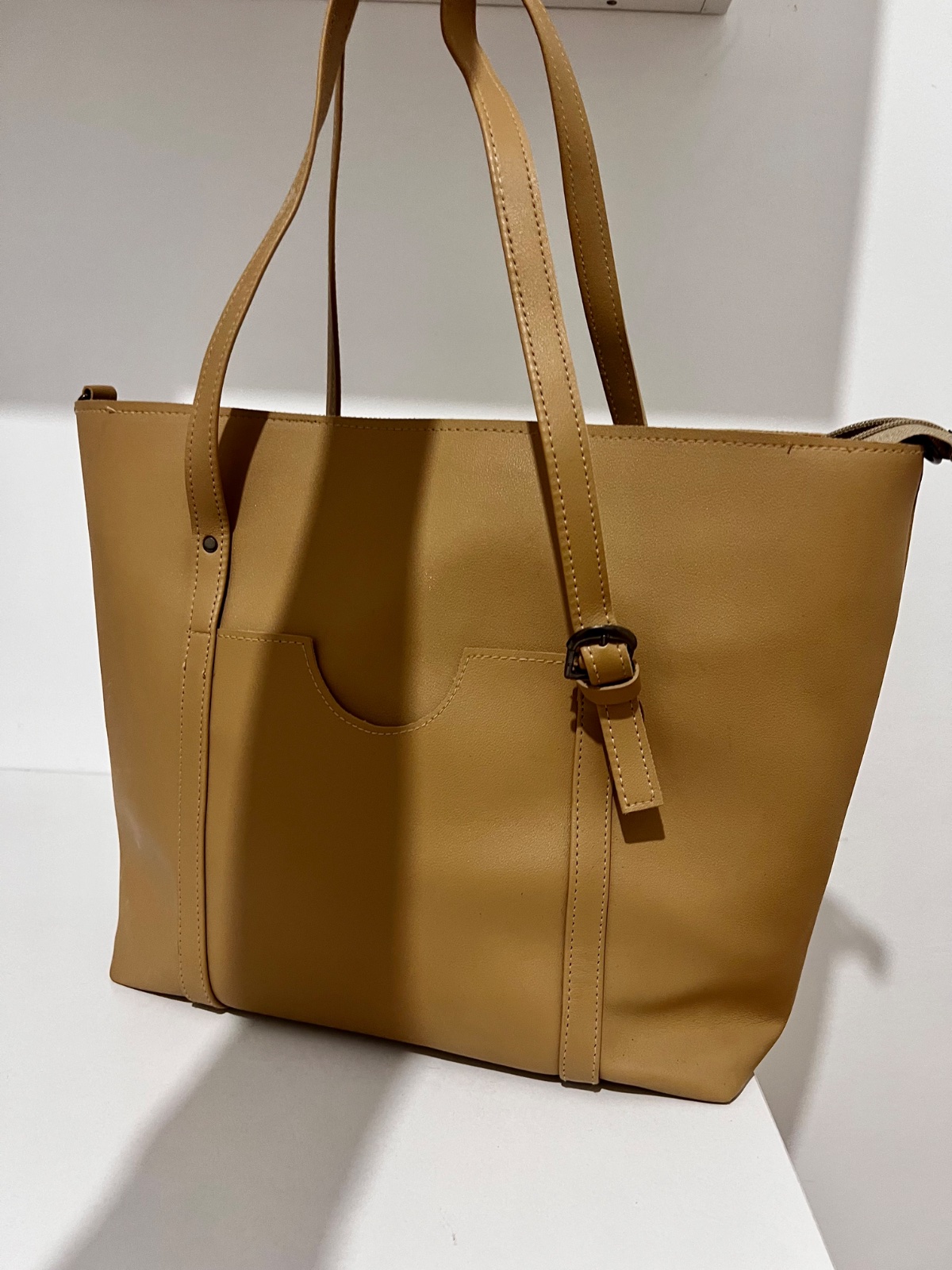 Sac camel en cuir