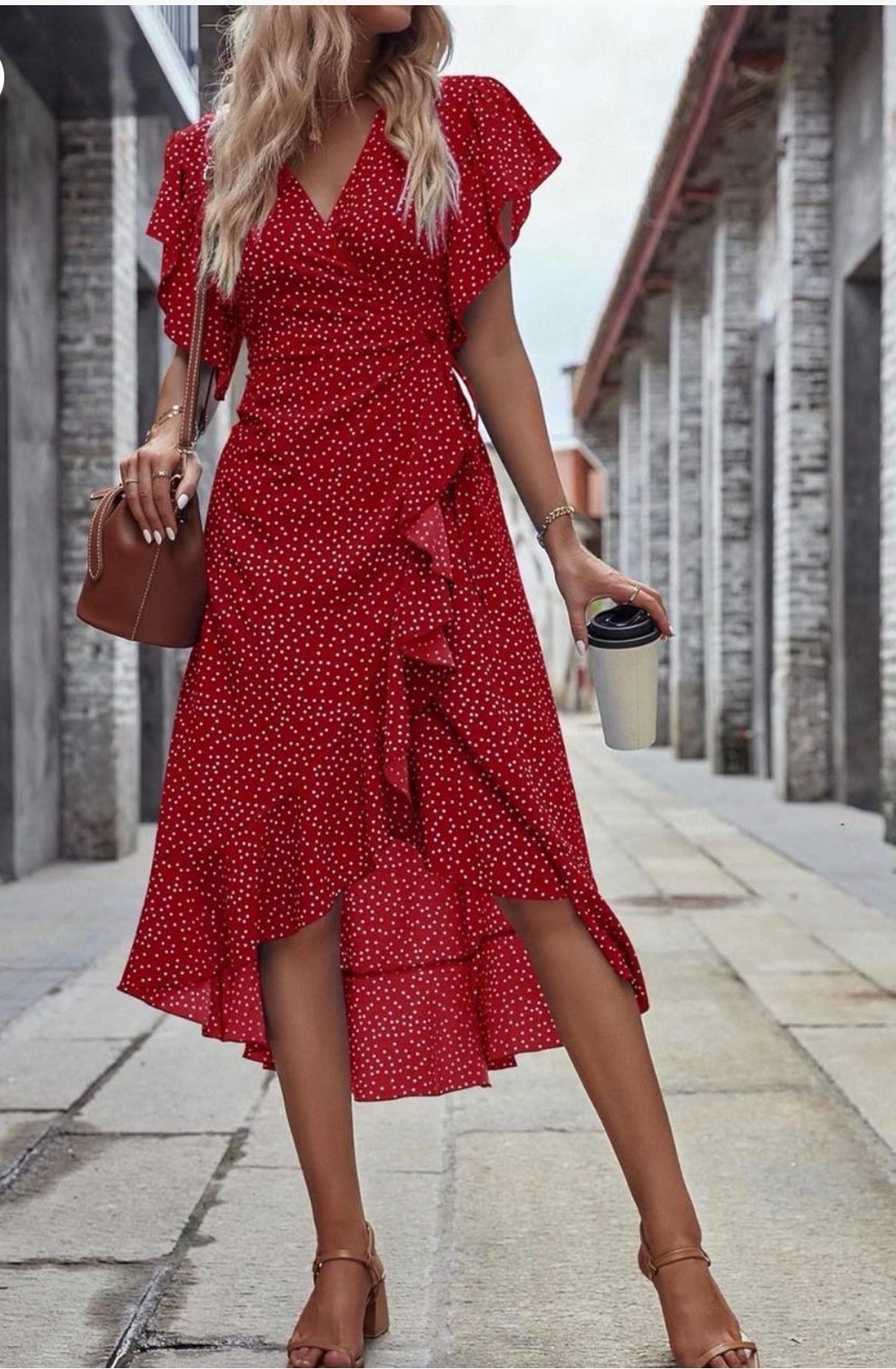 Robe polka rouge 