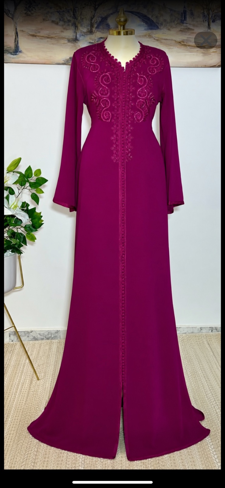 Caftan fuchsia simple et élégant🌺✨