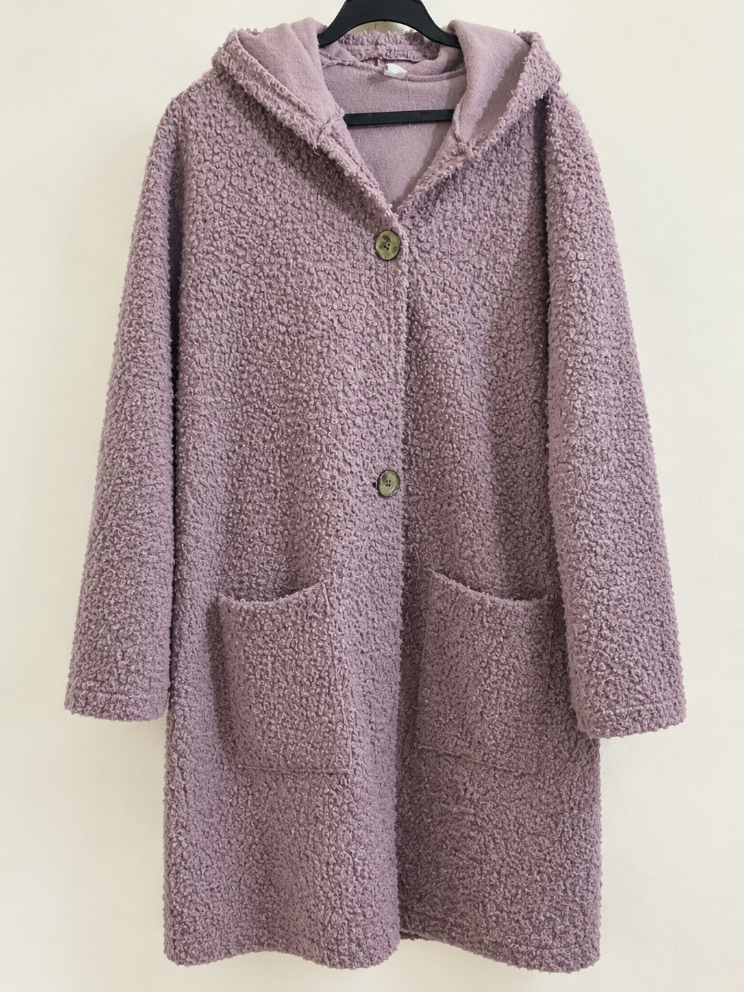 Manteau doux en couleur roseS