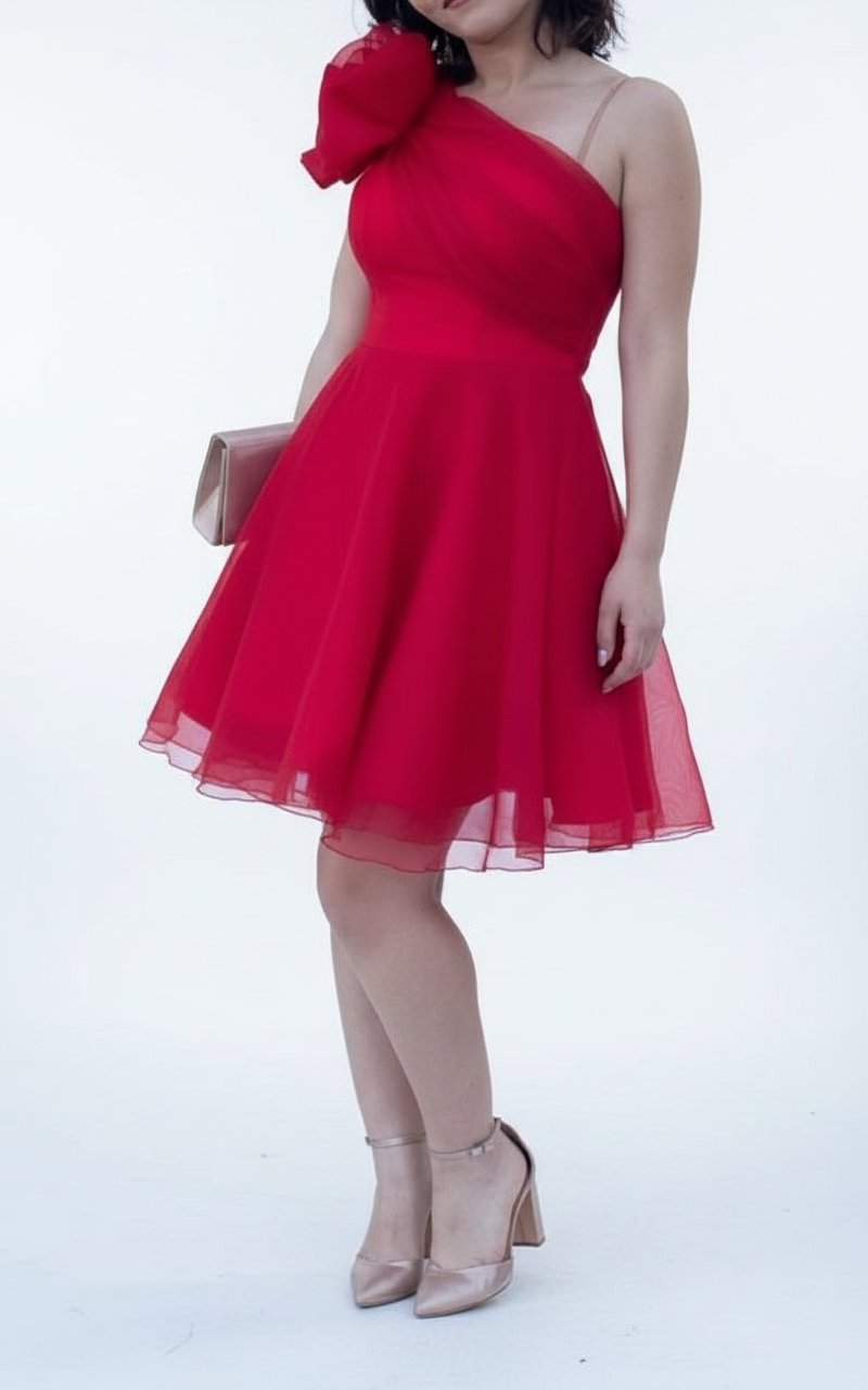 Splendide Robe Cocktail Rouge Vif – Chic et Pétillante !