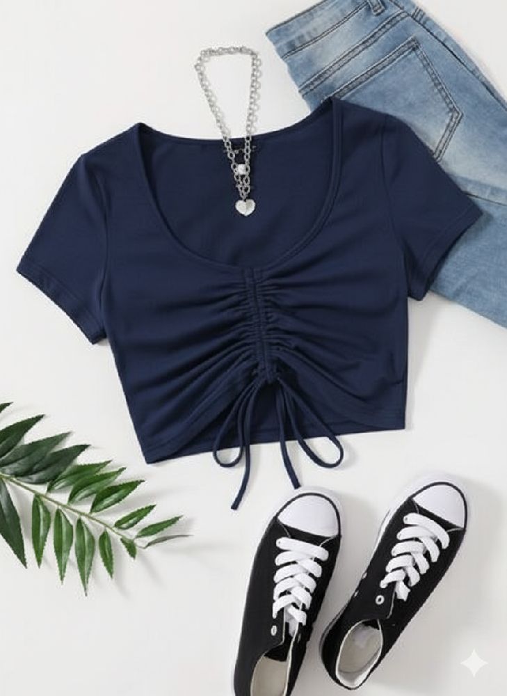 T shirt Shein bleu marine 