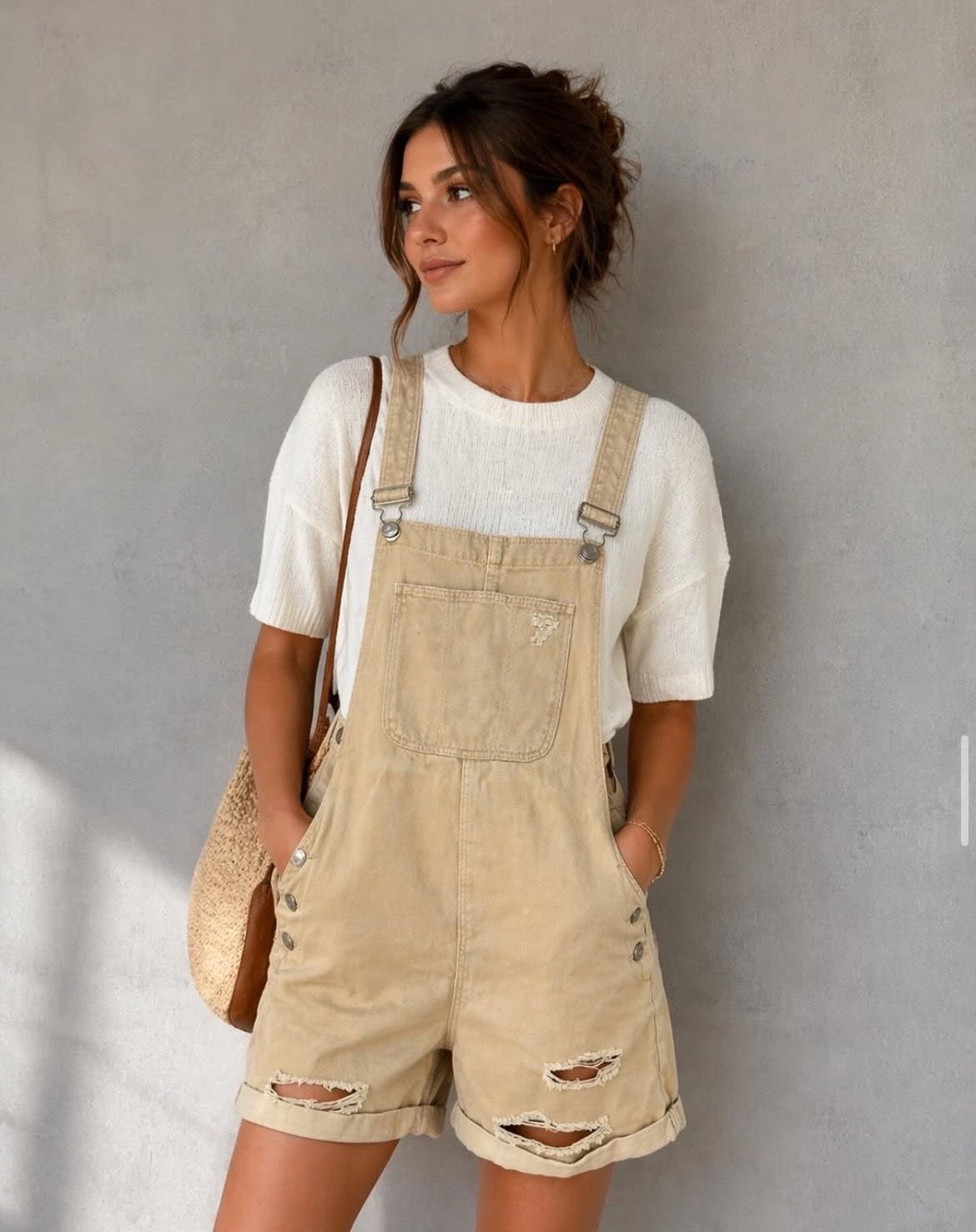 Salopette short Denim