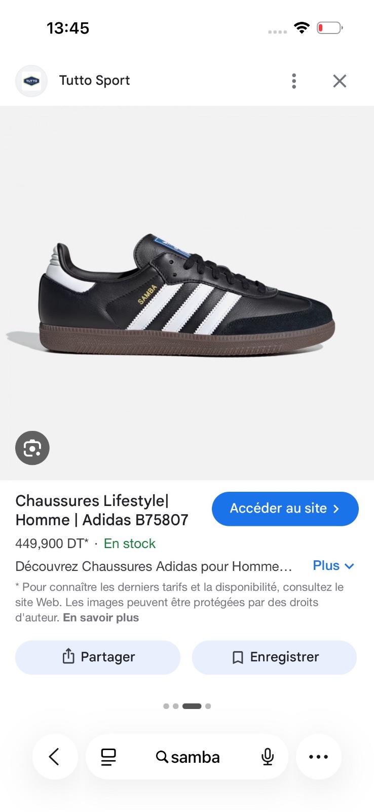 Chaussure samba 