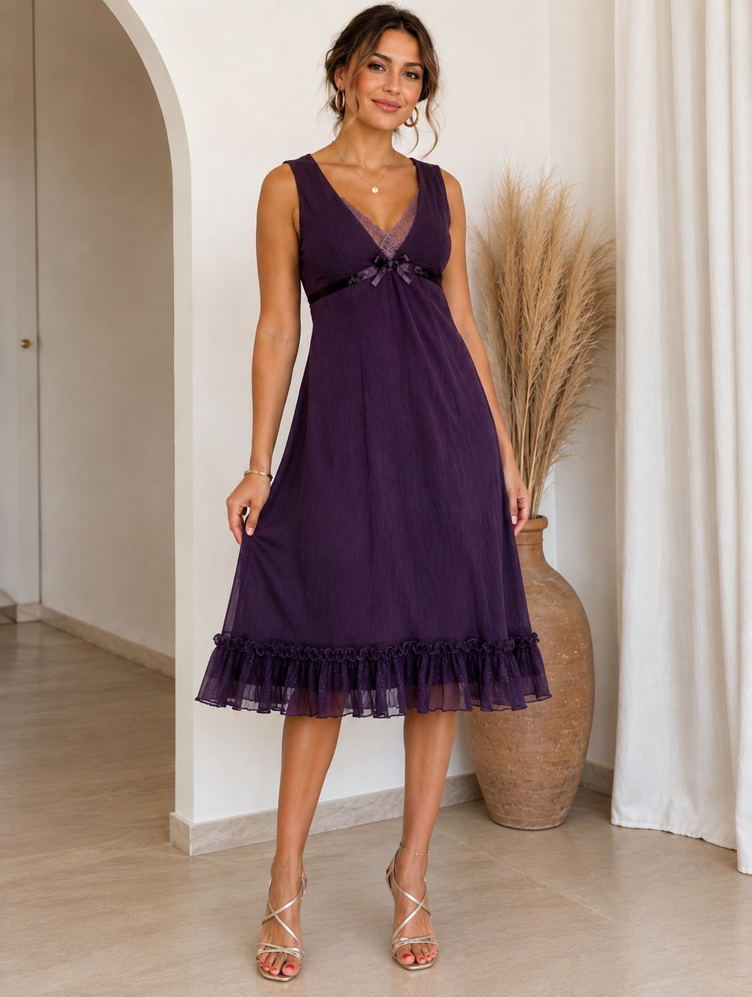 Robe en soie Motivi