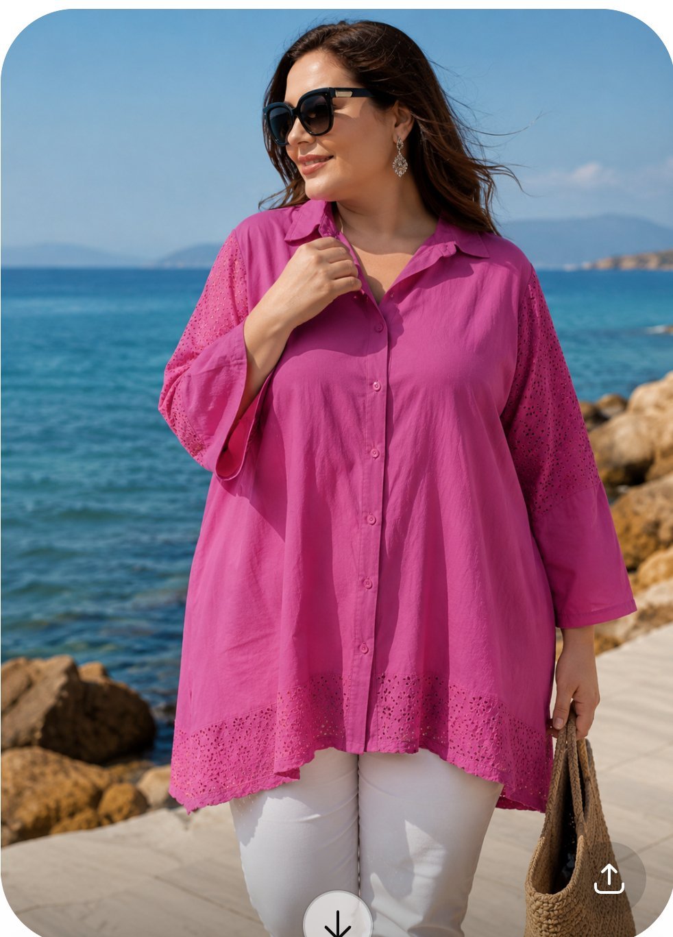 Chemise oversize fushia 