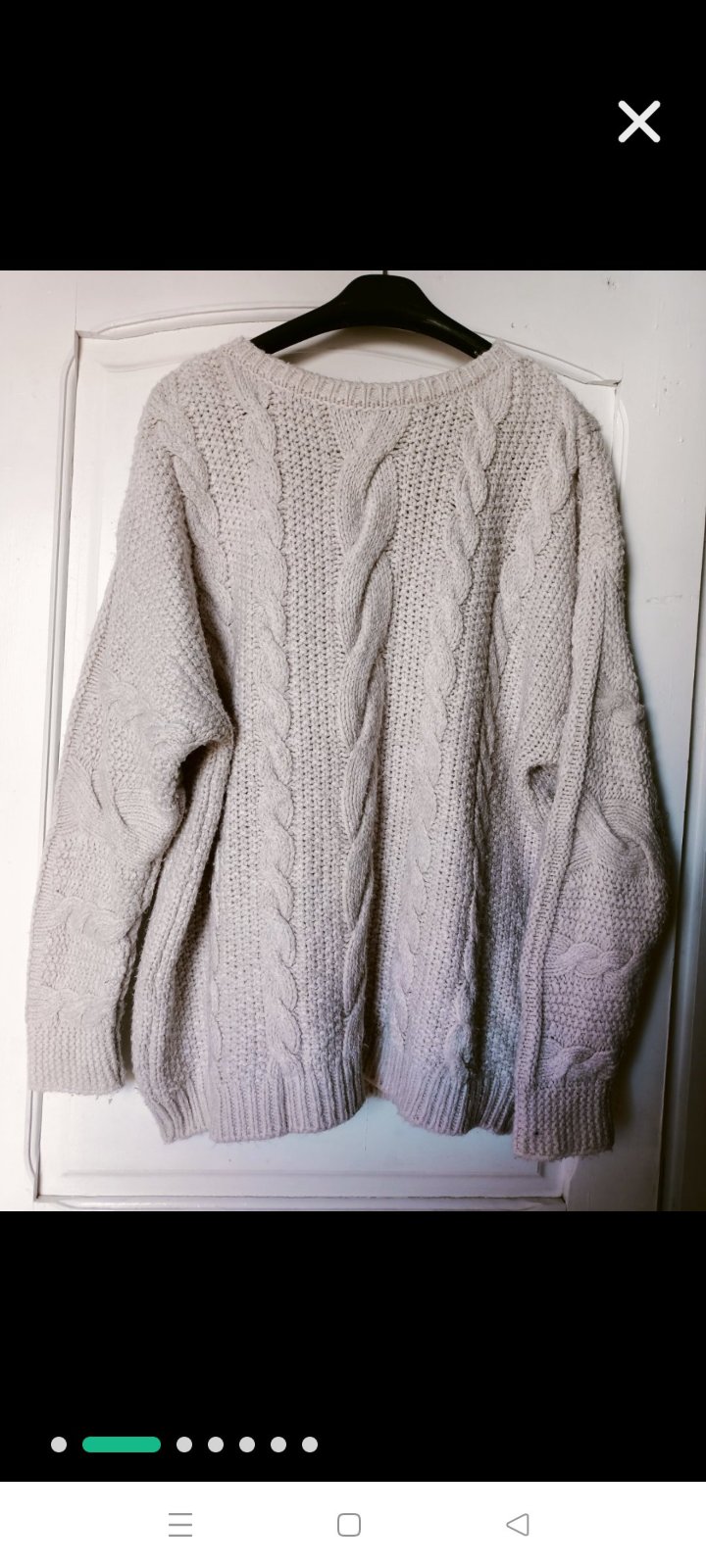 Pull oversize en laine beige 