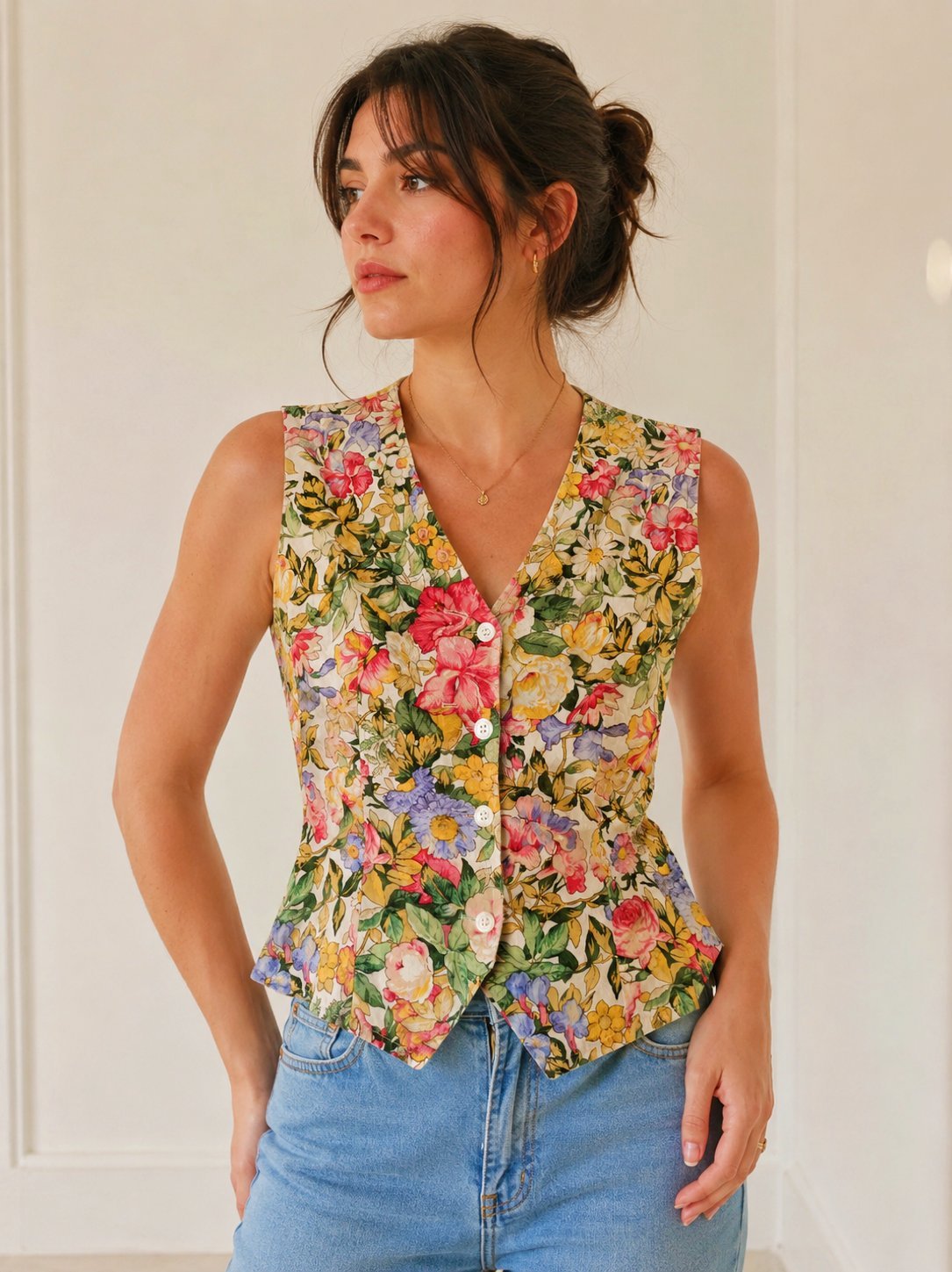 Corset imprimé floral 