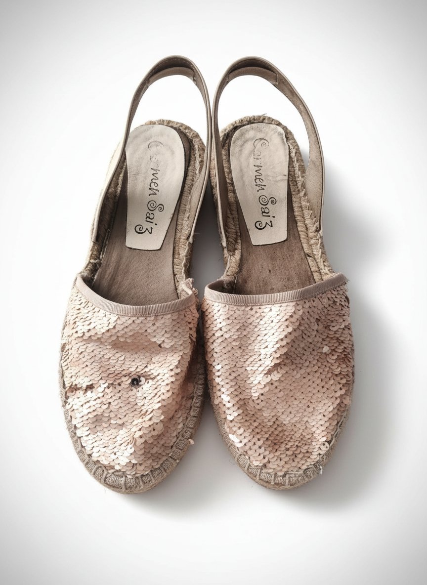 Sandales avec paillettes Made in Spain 