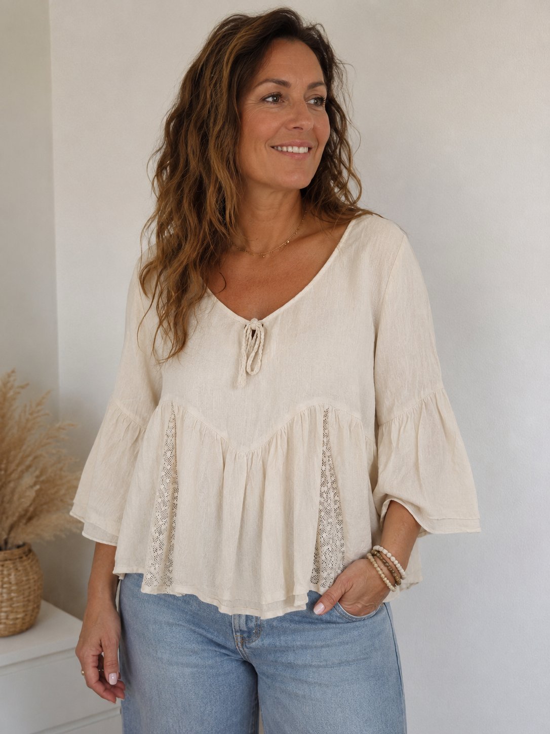 Crop top style bohème taille L telebes Même 42 XL