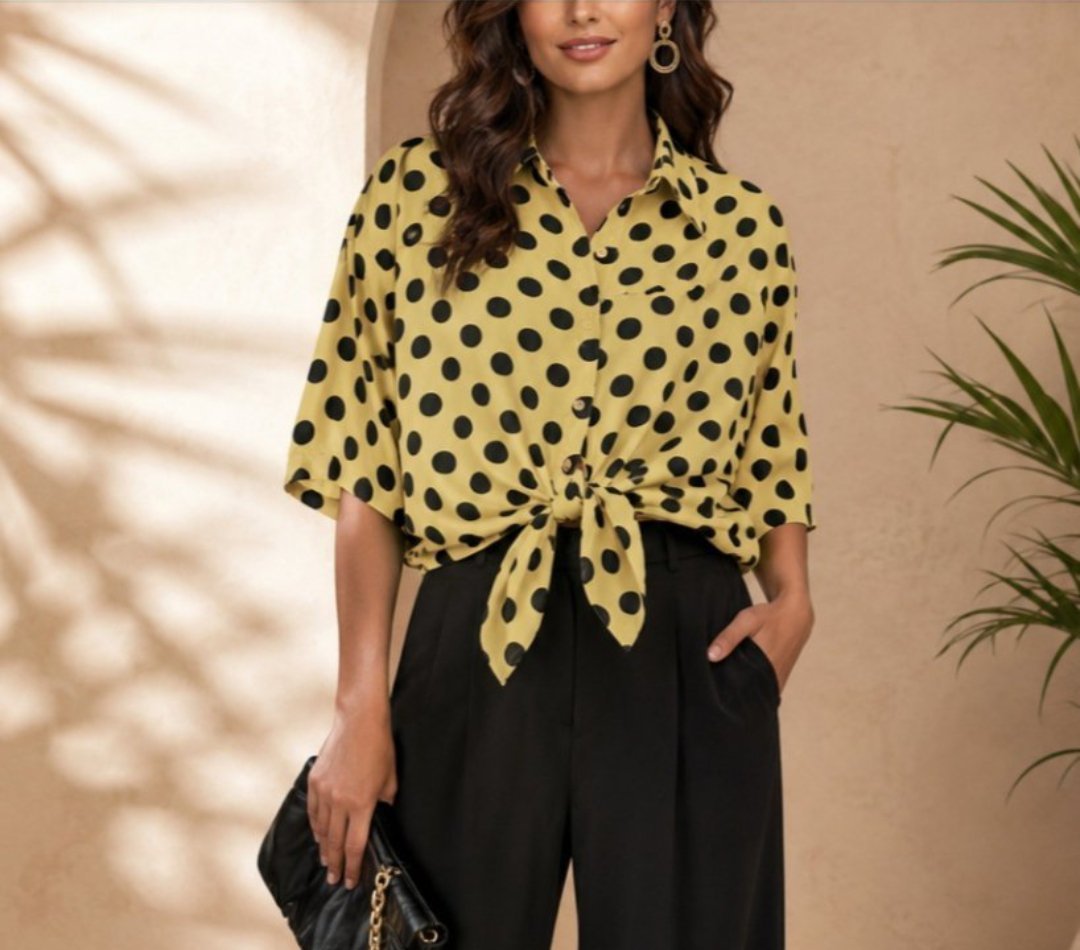  Chemise stylée imprimée polka dots taille M 