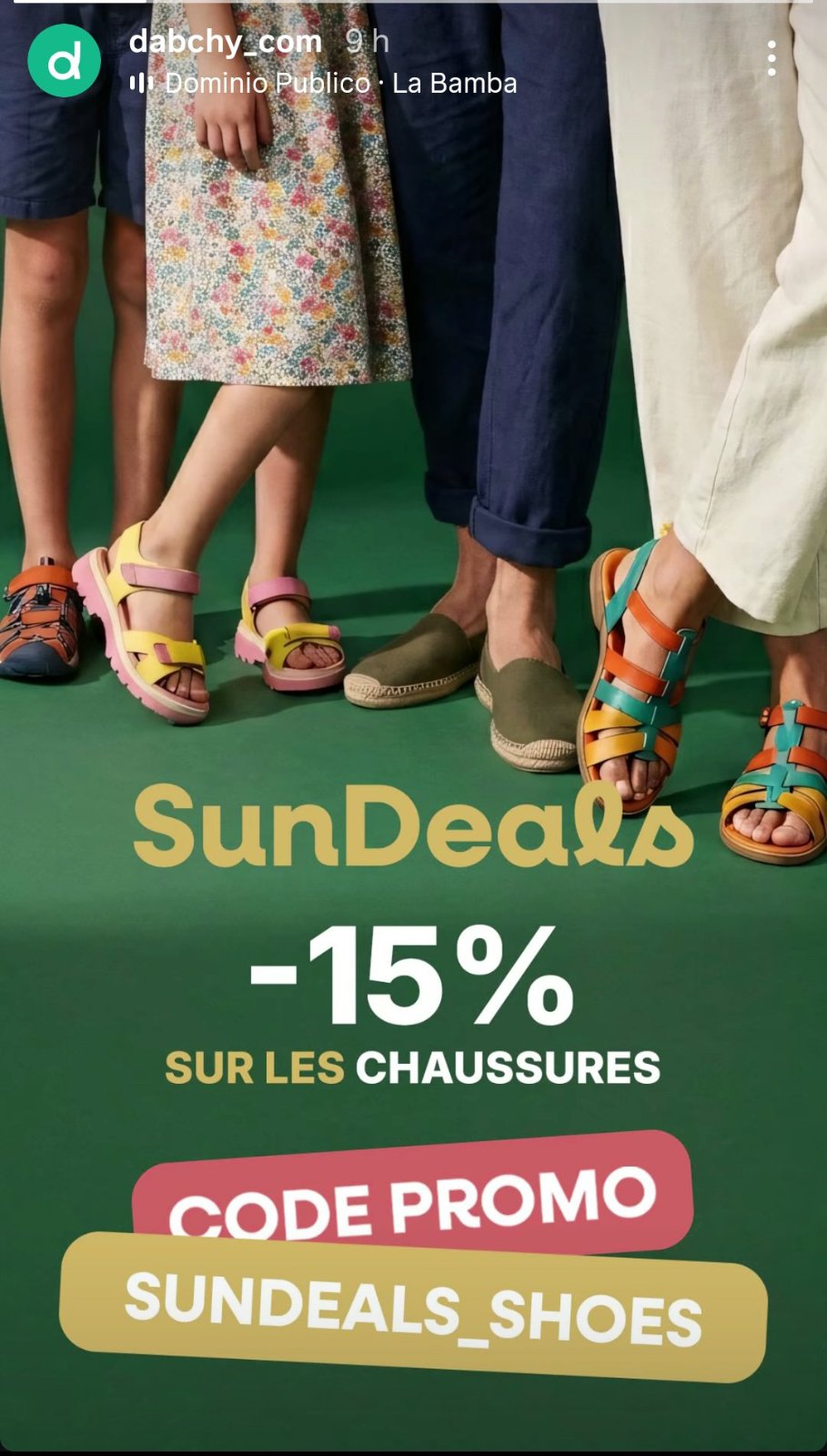 Promo 15%sur Les chaussures 