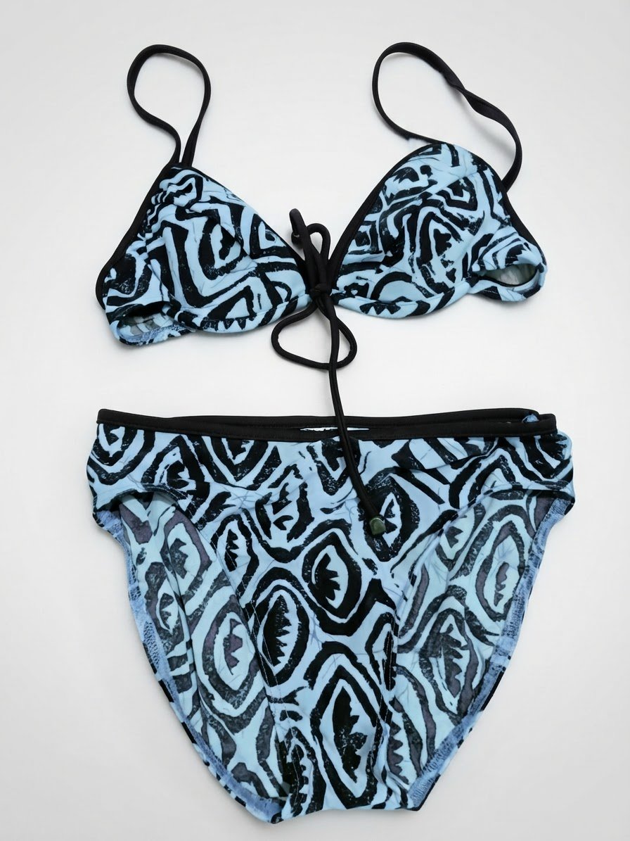 Bikini 👙 bleu turquoise et marron 