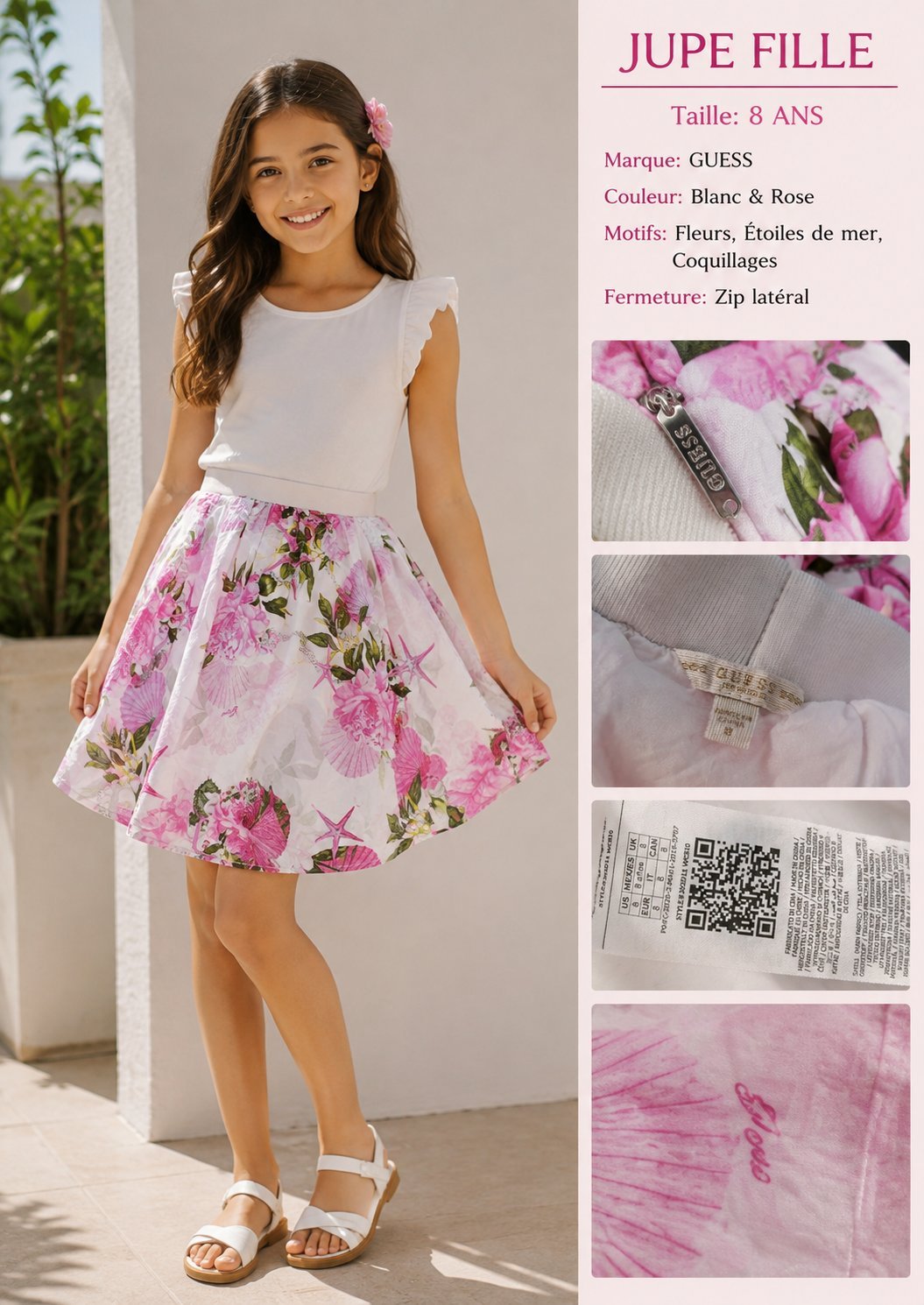 Jupe Guess fillette authentique 