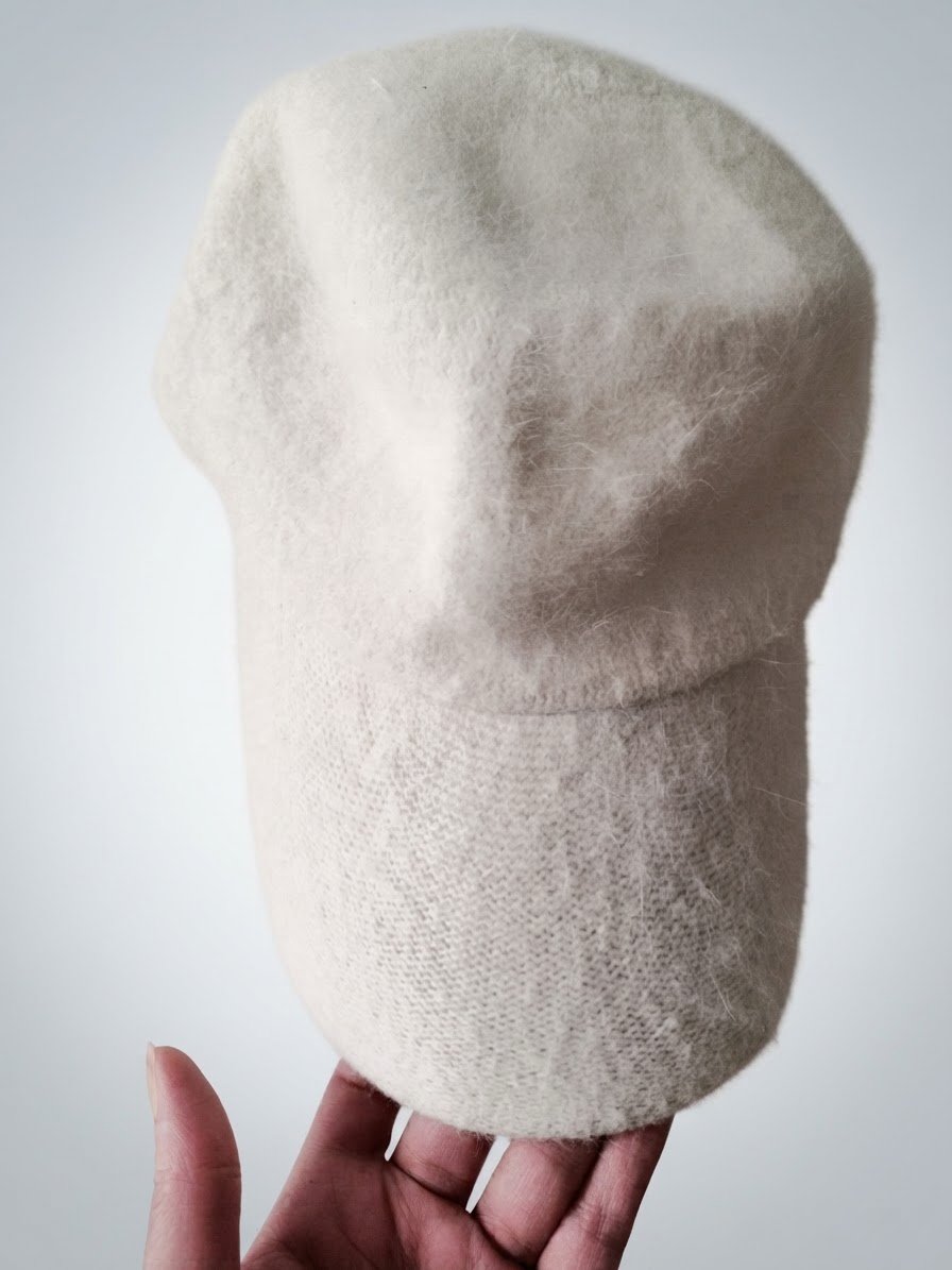 Casquette en laine blanc sal