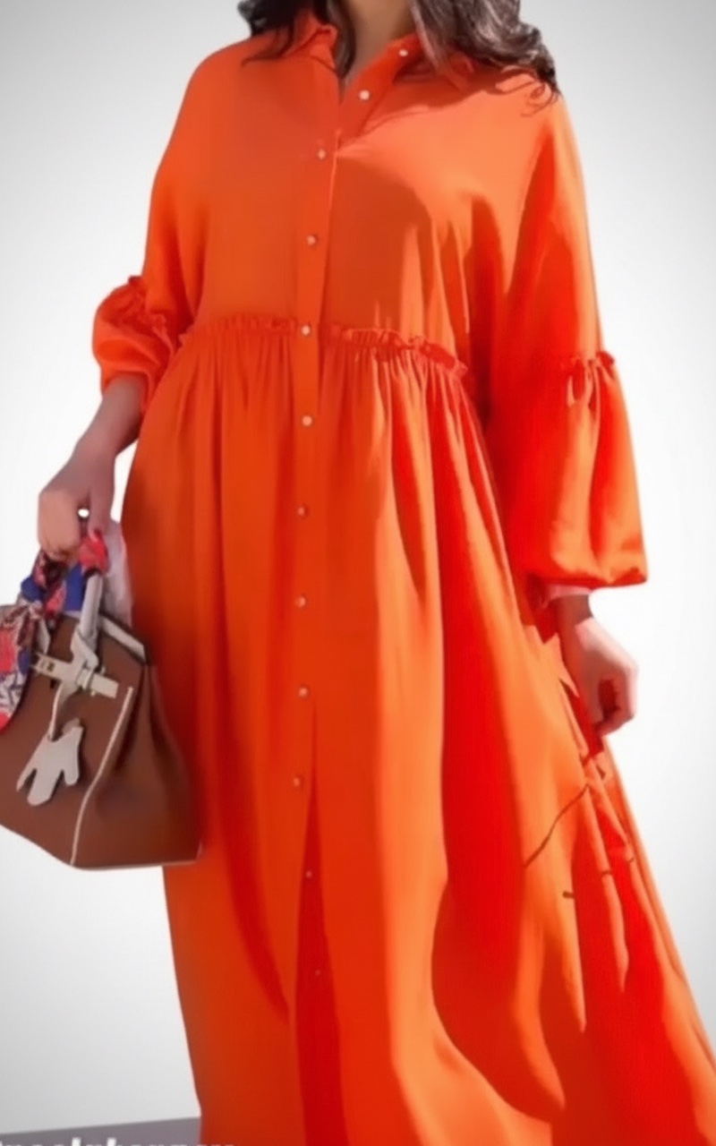 Robe femme orangé