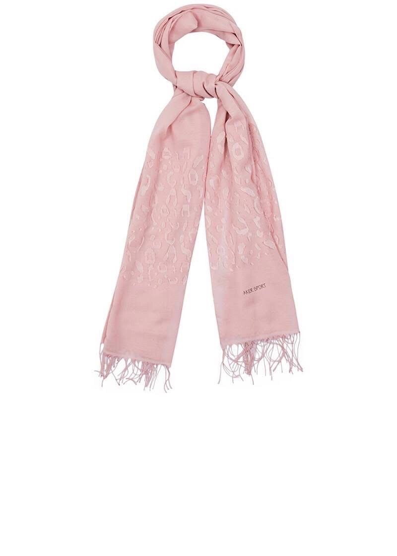 Foulard rectangulaire rose Aker