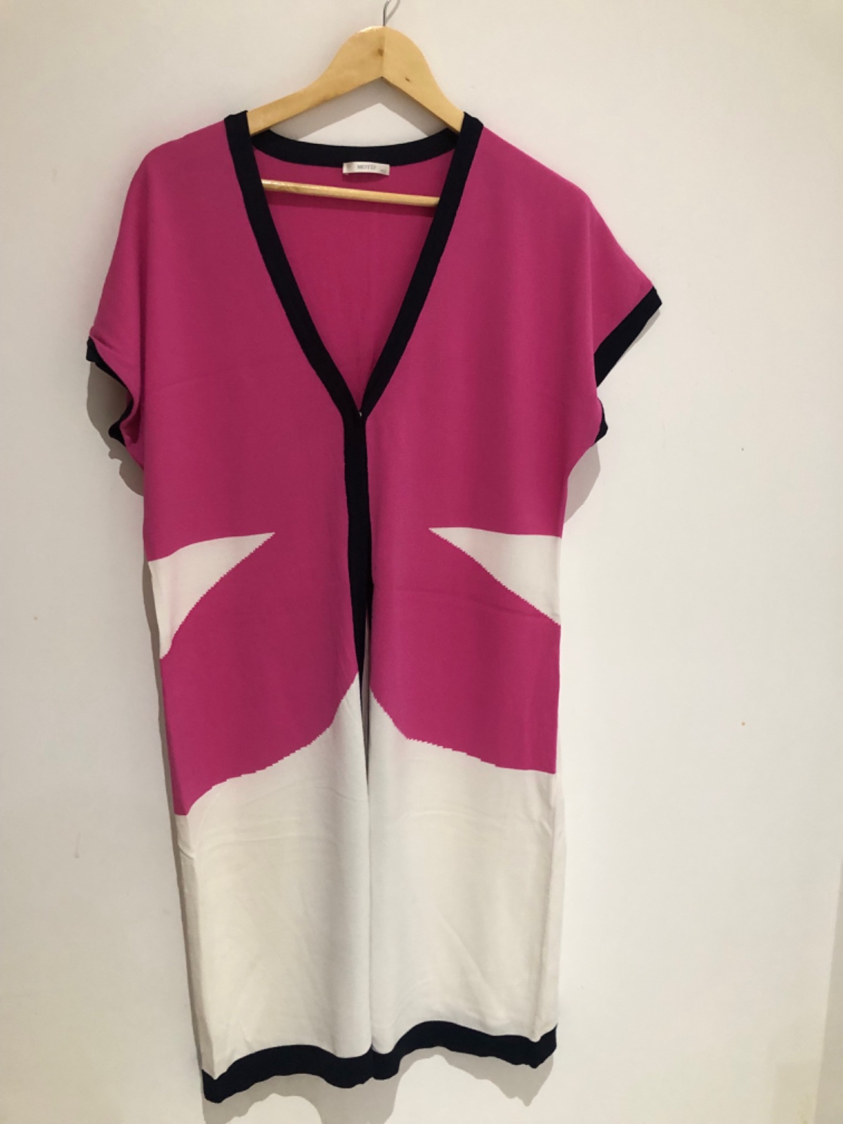 Gilet rose et blanc