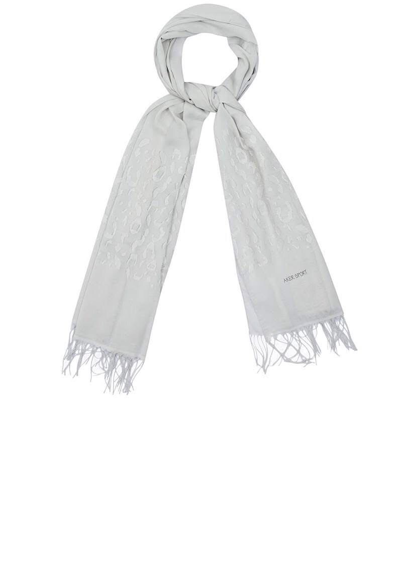 Foulard rectangulaire gris Aker