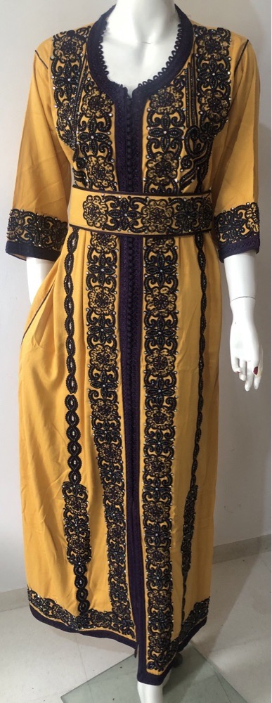 Cafton jaune et violet 