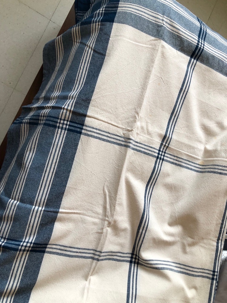 Nappe bleu zara home 150/200 en lin 