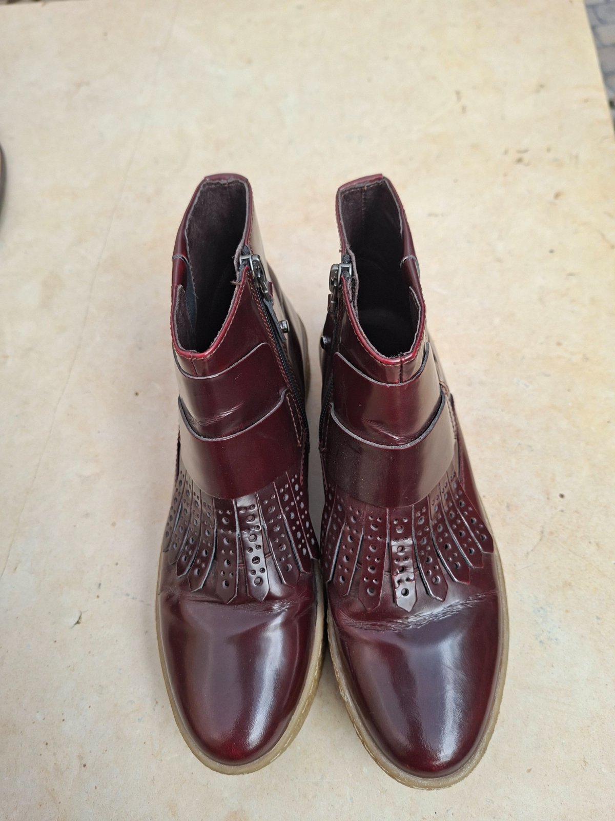 Botines bordeaux