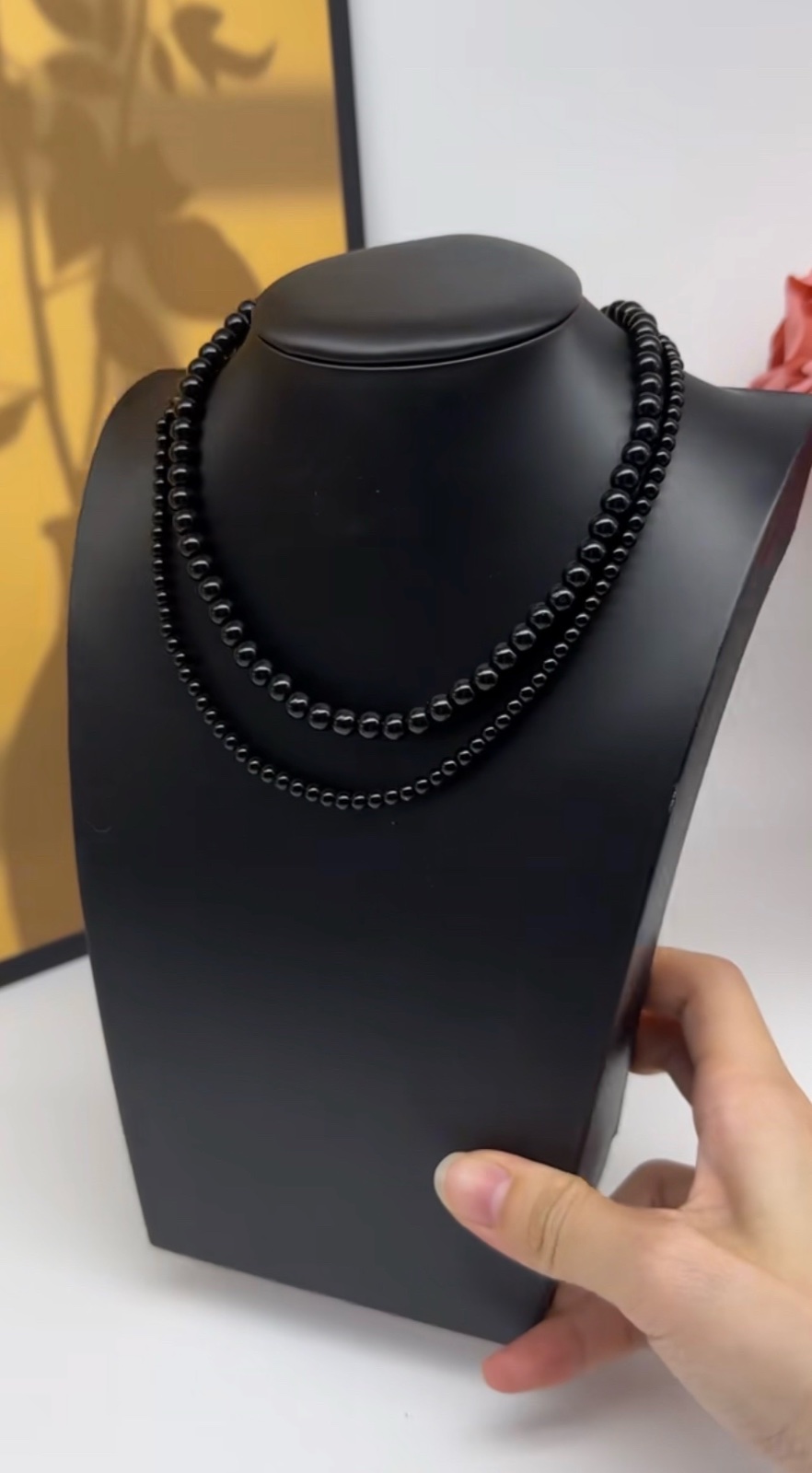 Collier Homme Noir Élégant – Style Luxe & Intemporel